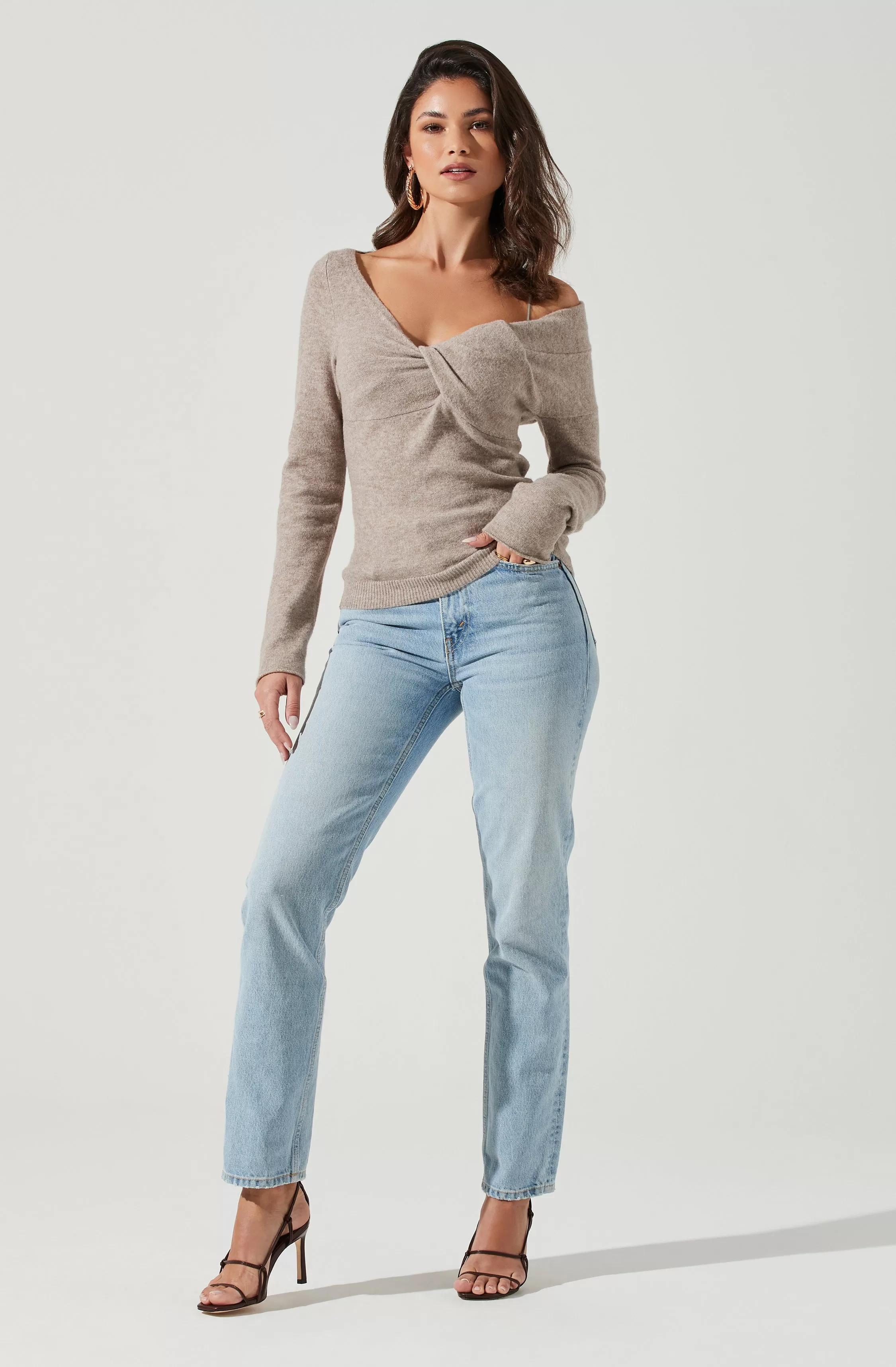 Addison Twist Front Sweater