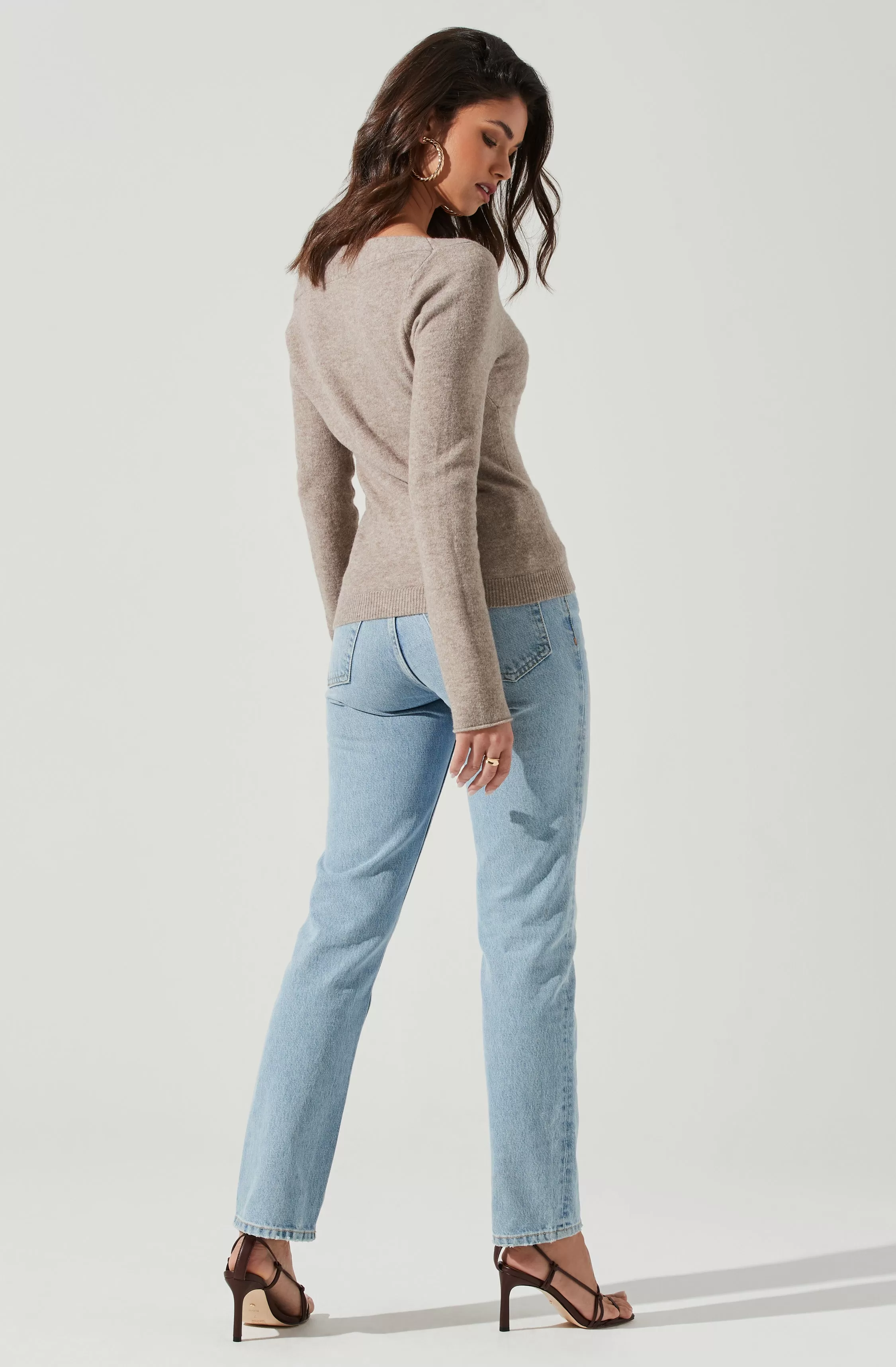 Addison Twist Front Sweater