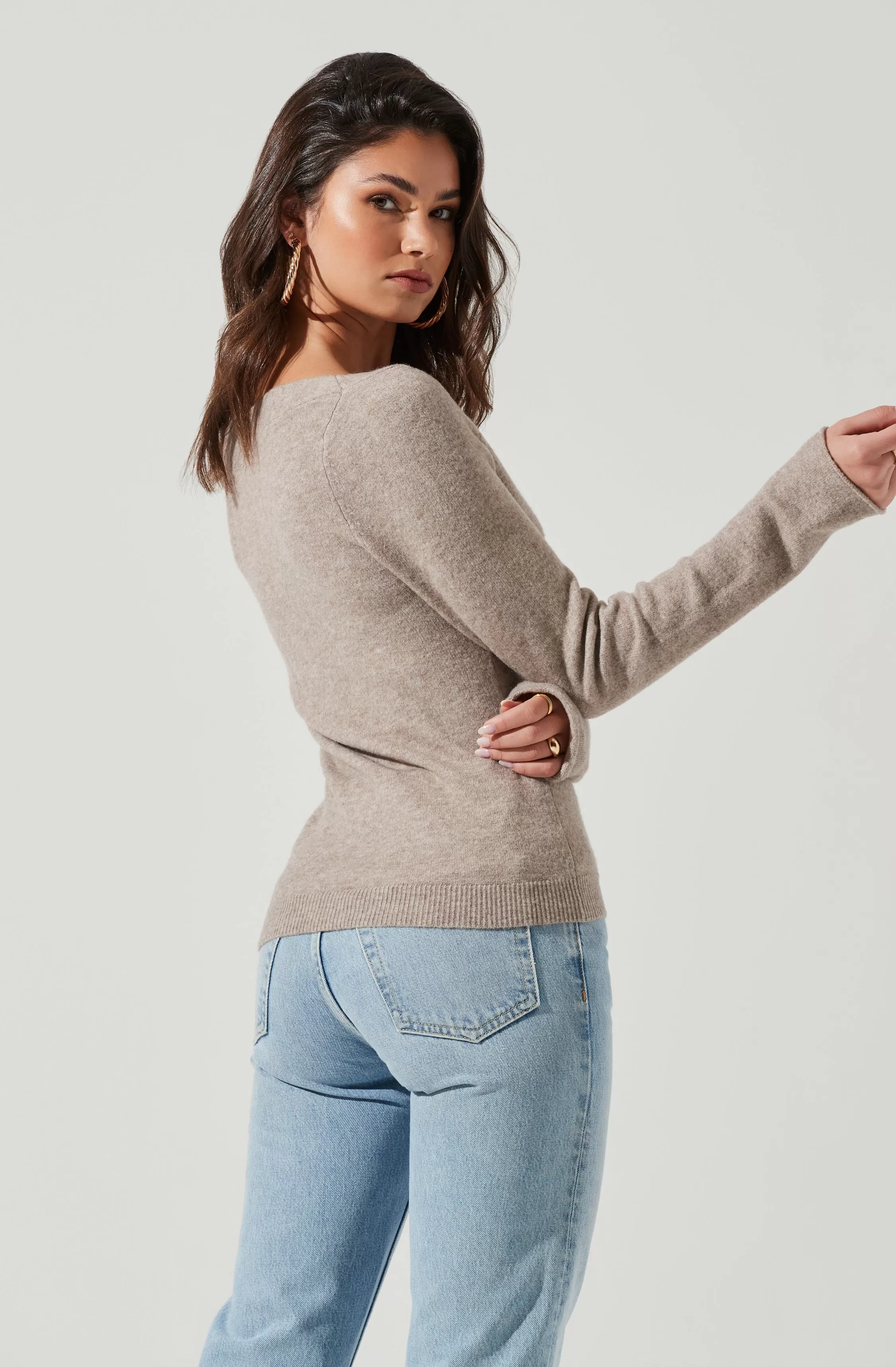 Addison Twist Front Sweater