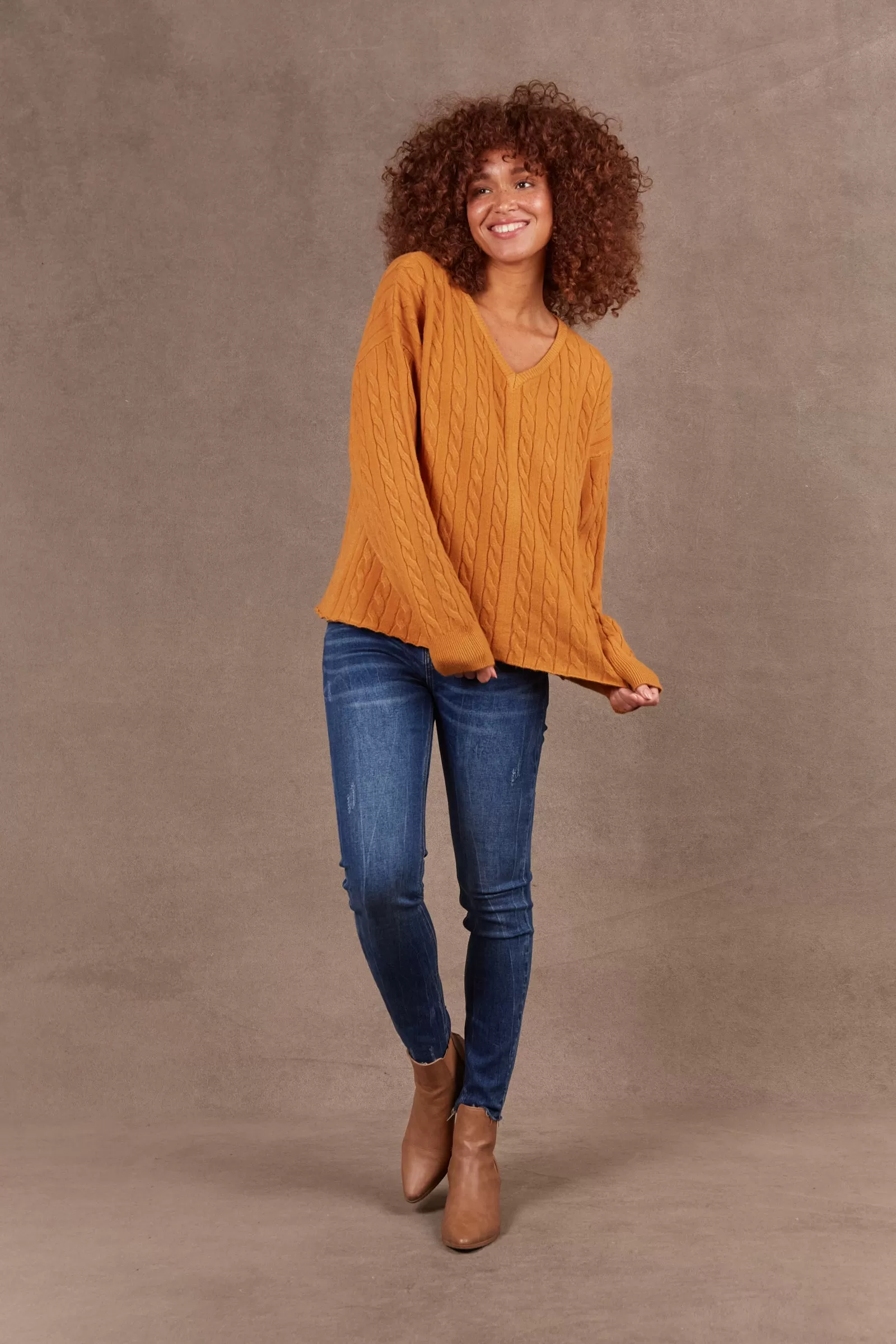 Alawa Cable Knit - Ochre