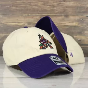 Arizona Coyotes Throwback Distressed Natural Dad Hat | Natural Adjustable Baseball Cap