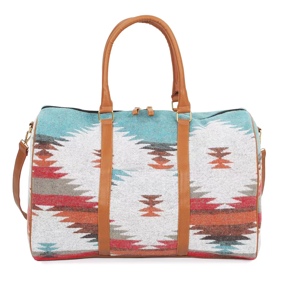 Aztec Patterned Duffle Travel Bags