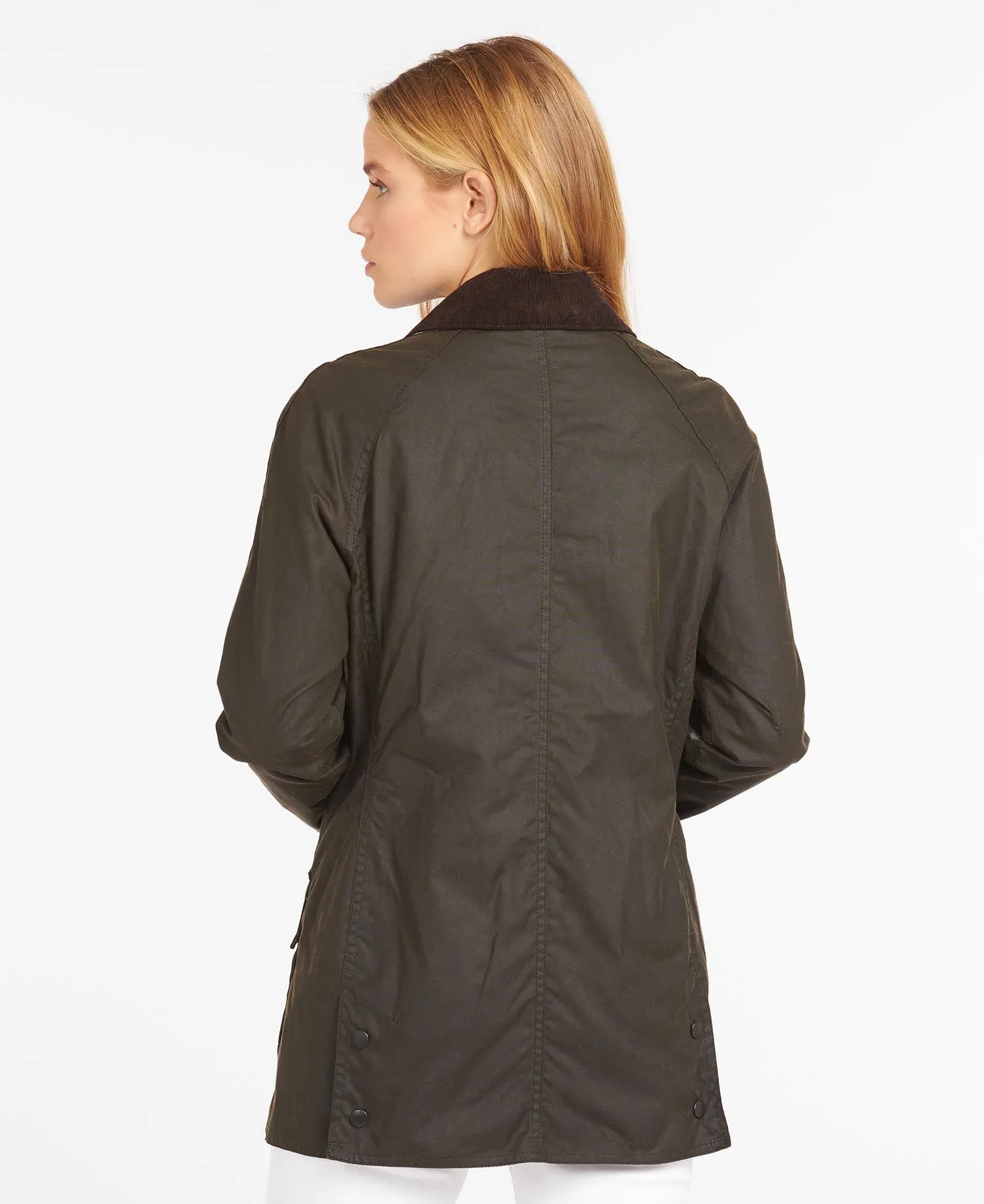 Barbour Classic Beadnell Wax Jacket Olive Womens - A One Clothing