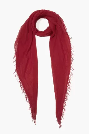 Biking Red Cashmere and Silk Scarf