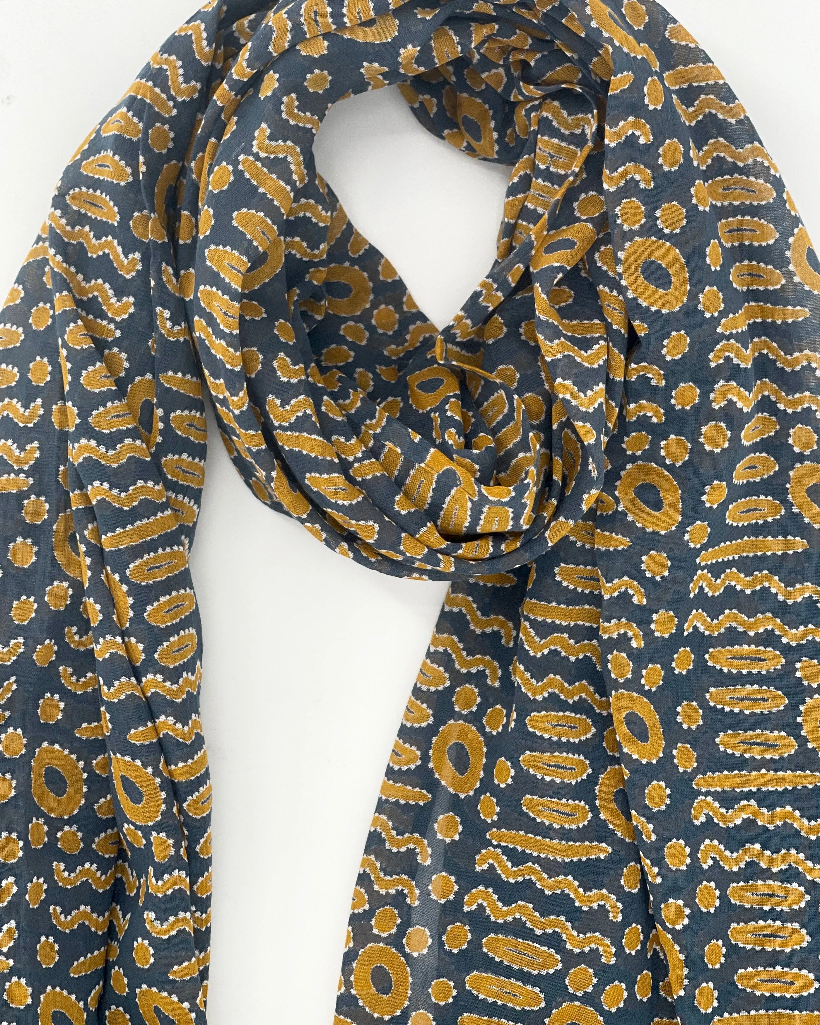 Block Printed Cotton Scarves