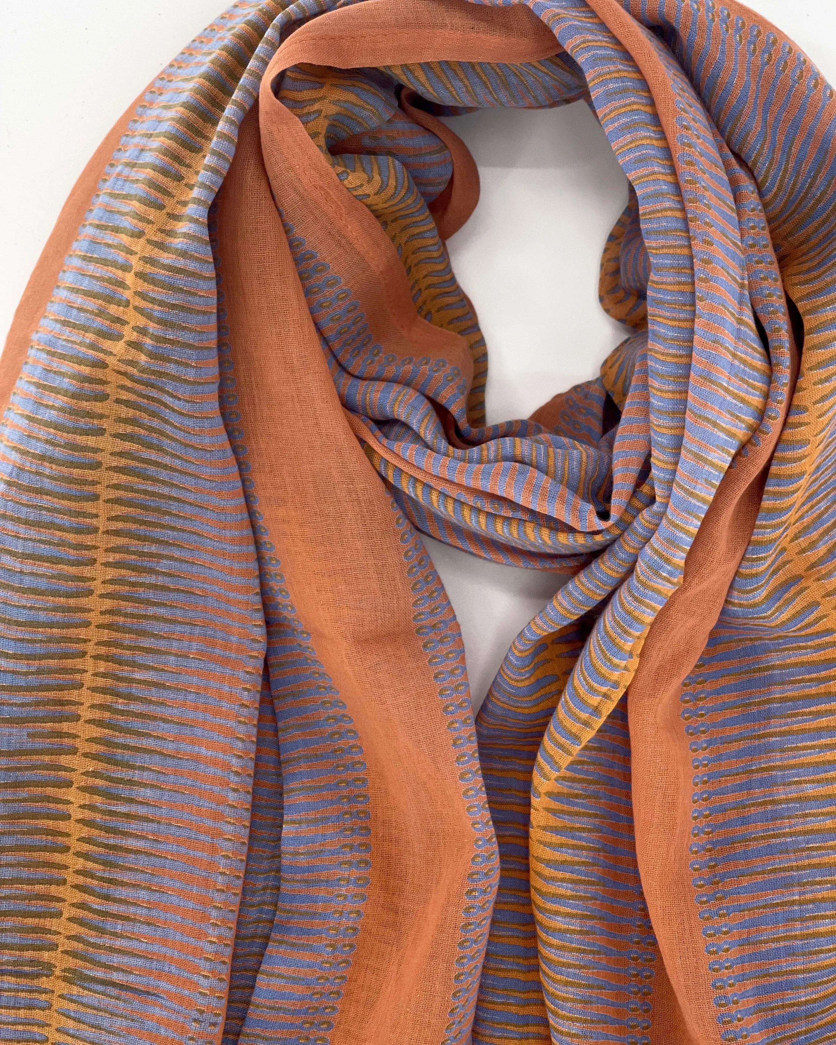 Block Printed Cotton Scarves