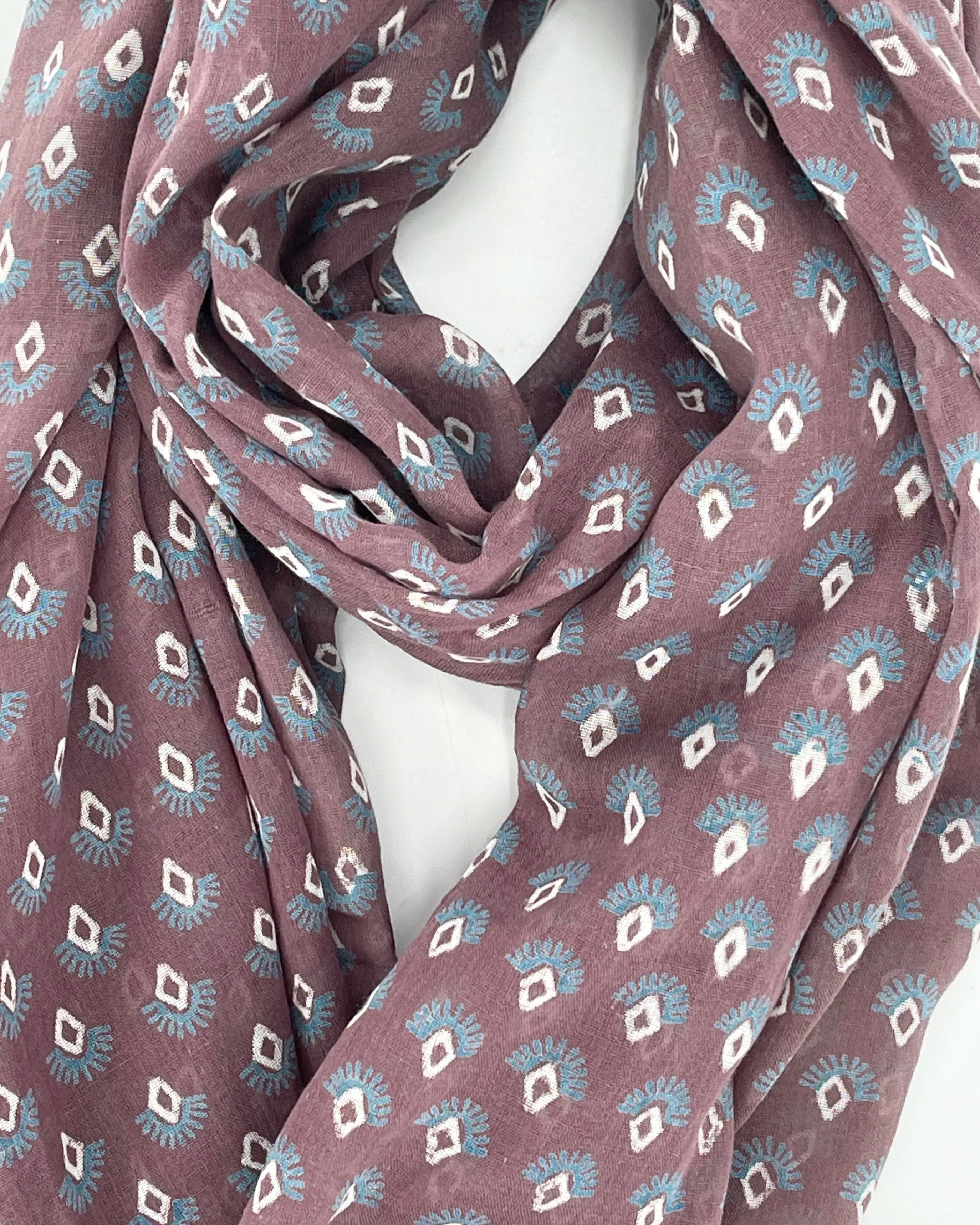 Block Printed Cotton Scarves