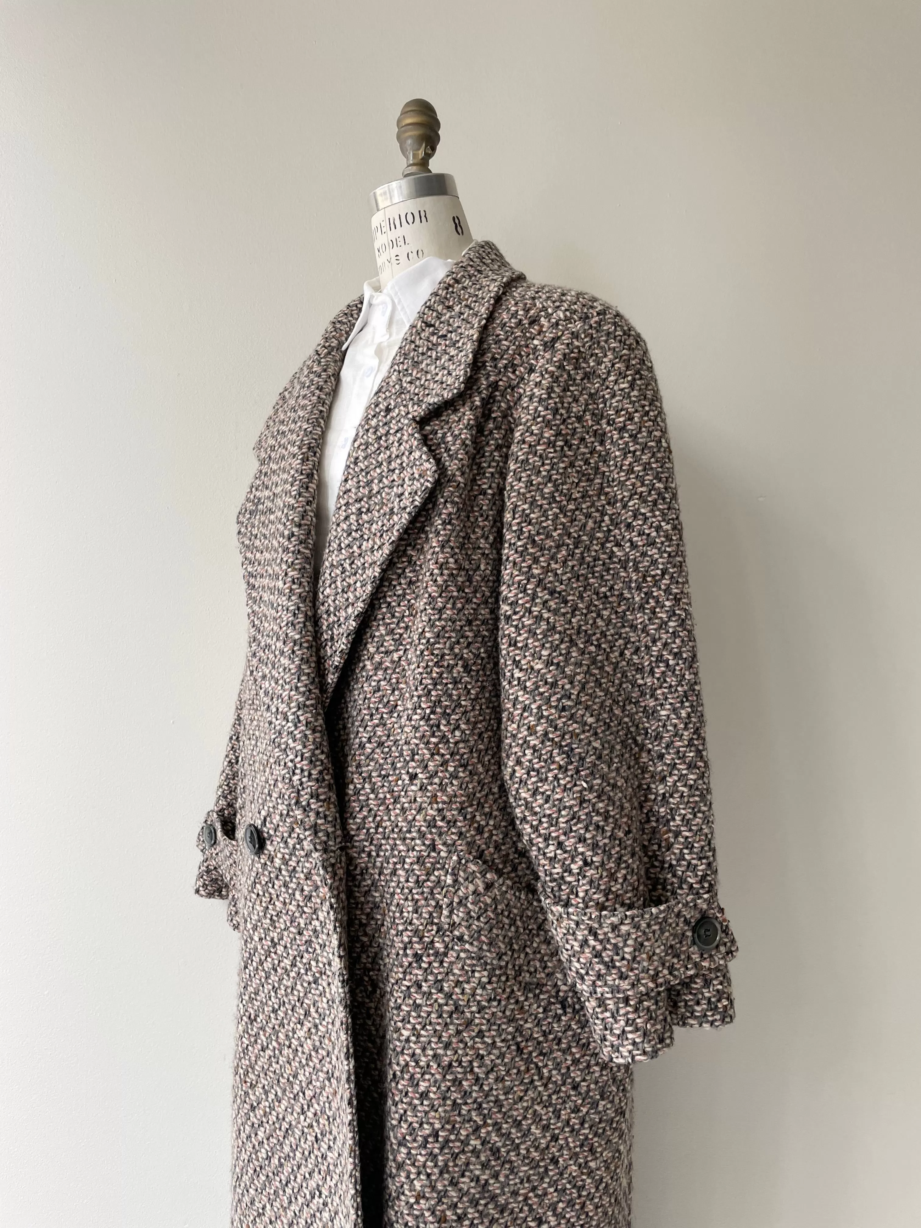 Blush Tweed Winter Coat