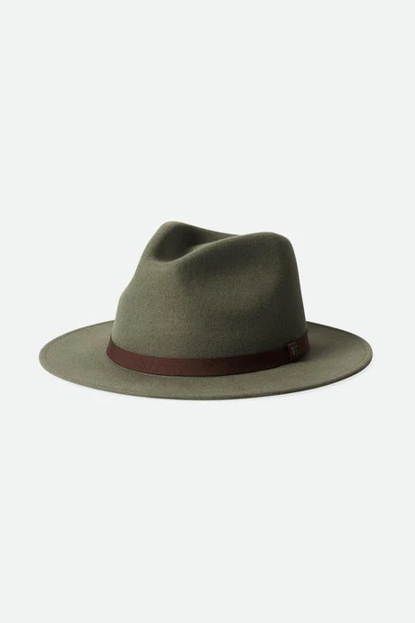 Brixton Messer Packable Fedora - Light Moss