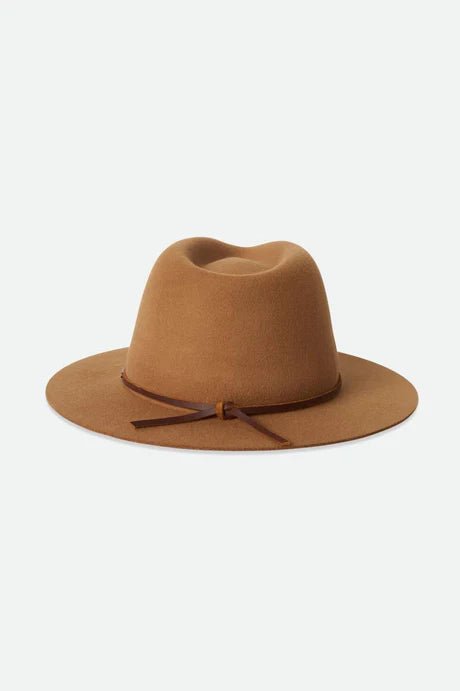 Brixton Wesley Packable Fedora - Golden Brown