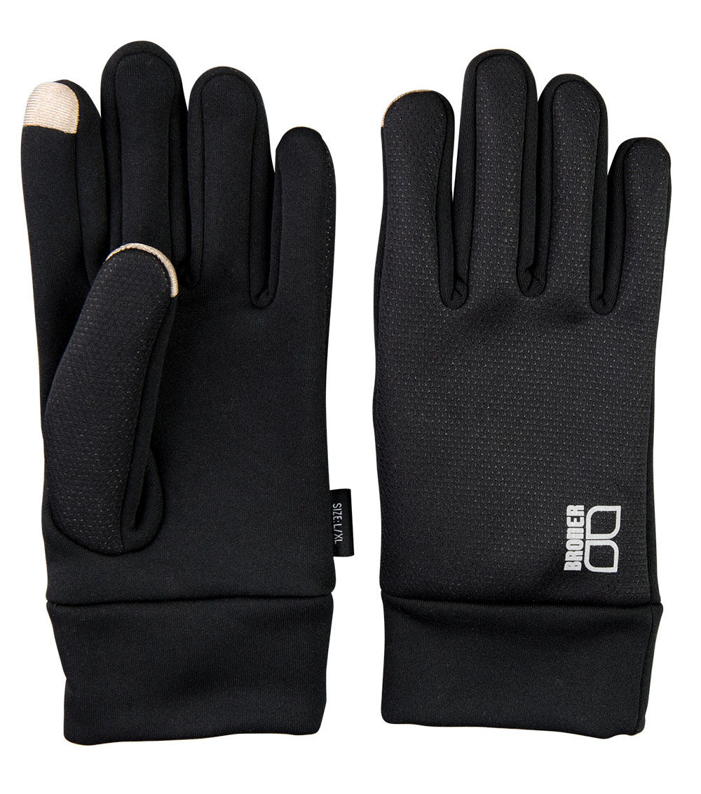 Broner Men's Avenger Technical Stretch Gloves in Black