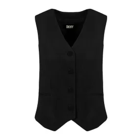 Button Up Vest -Black