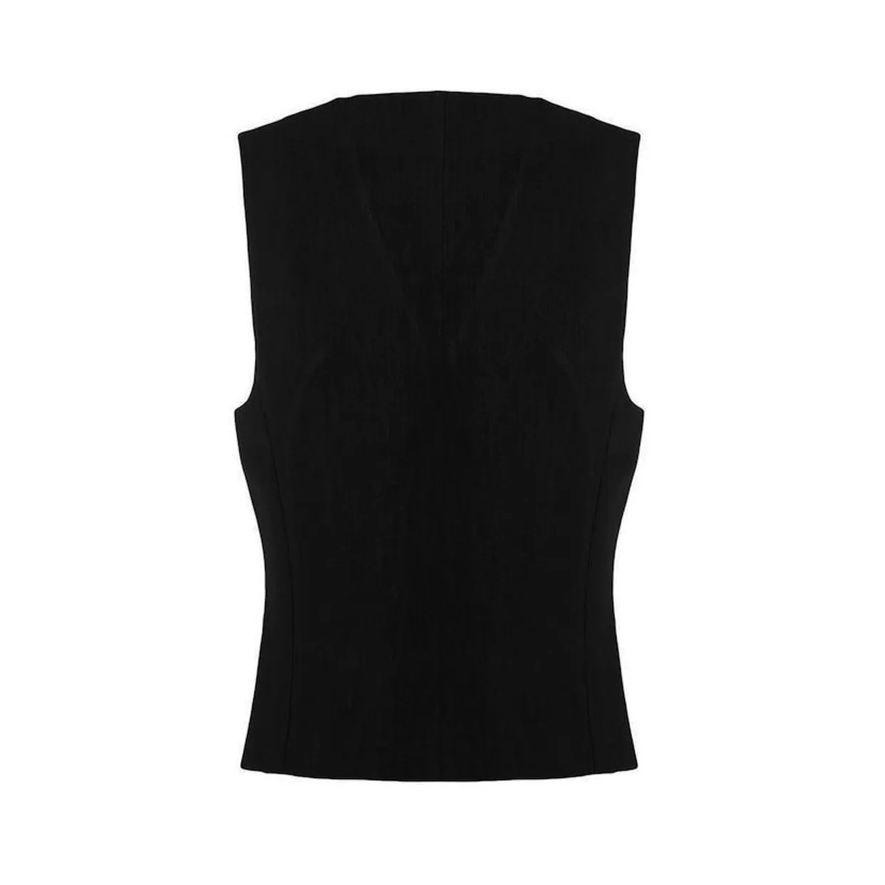 Button Up Vest -Black