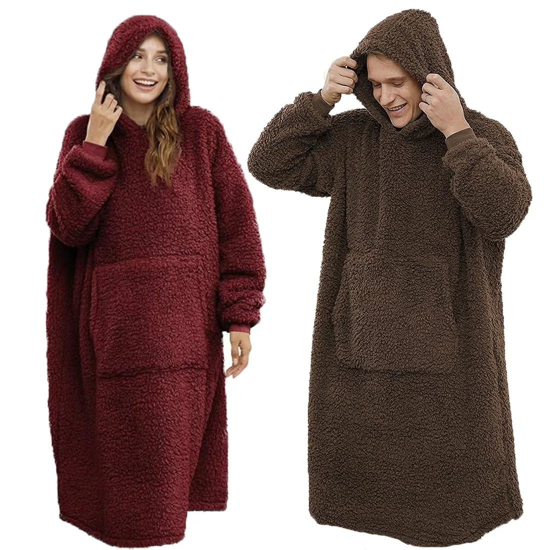 Buy UNISEX Oversized Long Oodie Style Hoodie Blanket- Teddy - Fast UK Delivery | Insight Clothing