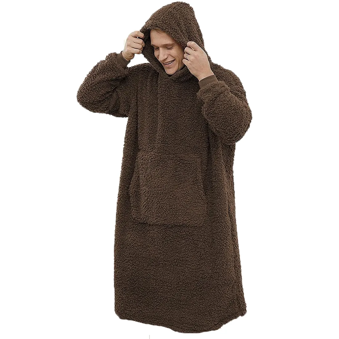 Buy UNISEX Oversized Long Oodie Style Hoodie Blanket- Teddy - Fast UK Delivery | Insight Clothing