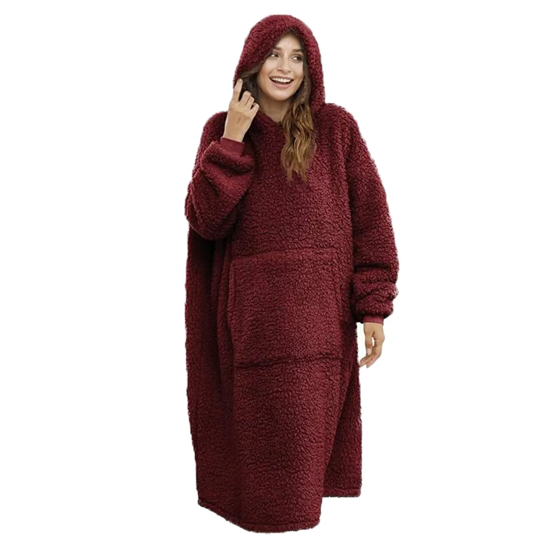 Buy UNISEX Oversized Long Oodie Style Hoodie Blanket- Teddy - Fast UK Delivery | Insight Clothing