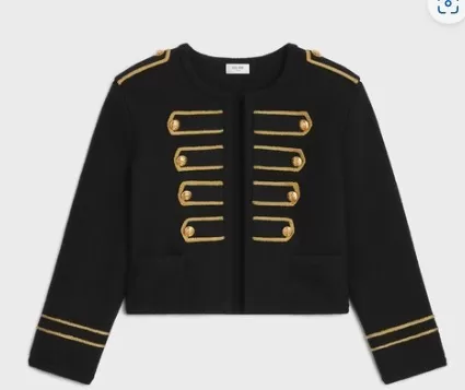 CELINE  |military cardigan jacket in wool