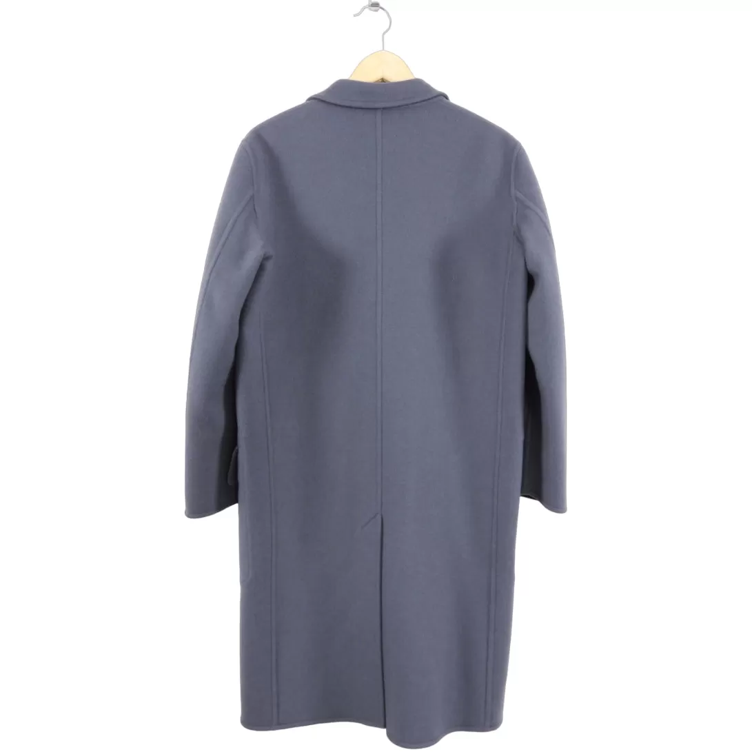 Celine Steel Grey Double Faced Cashmere Coat - 38 / S