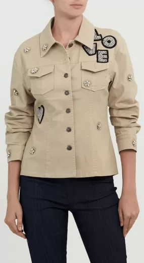 Cinq A Sept Love Scrunched Canyon Jacket in Khaki