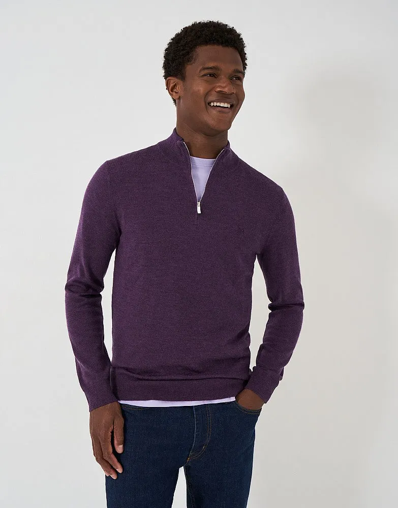 Crew Clothing Merino Half-Zip Jumper