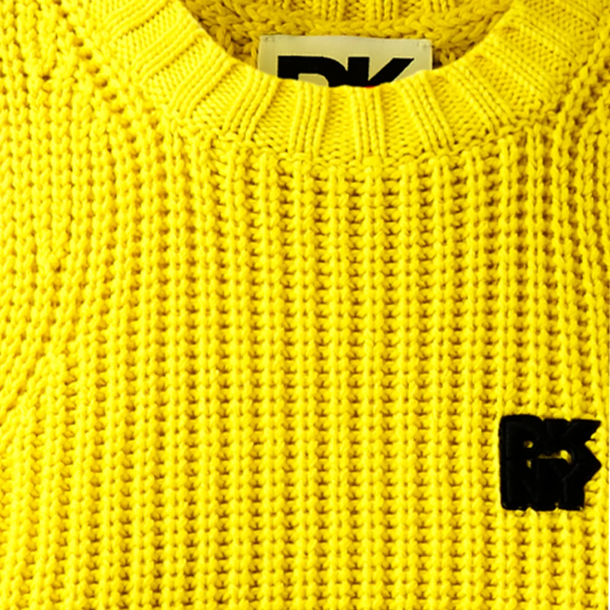 Cropped Knit Sweater -Yellow