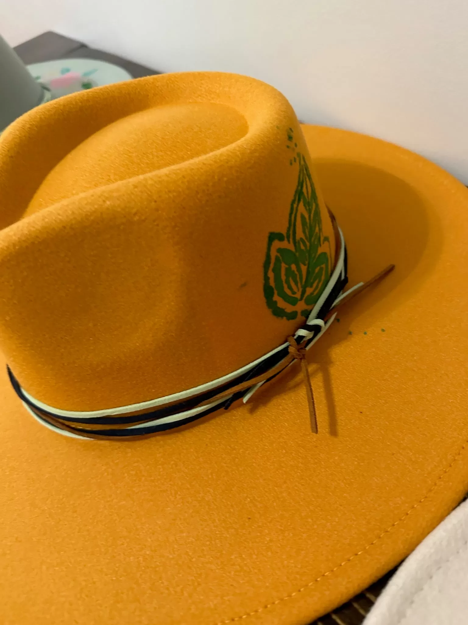 Custom Hat - Mustard Leaf