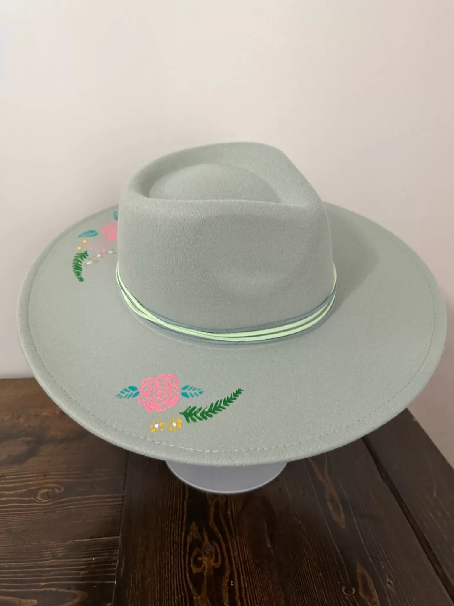 Custom Hat - Sage Flower