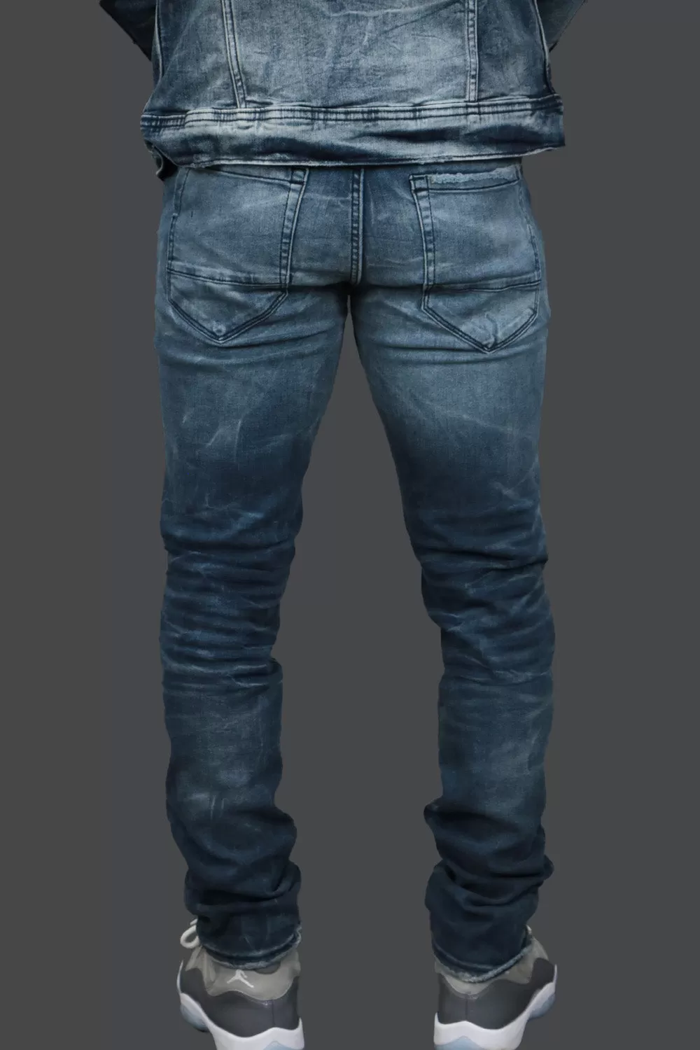 Deep Blue Distressed Denim Pants | Jordan Craig