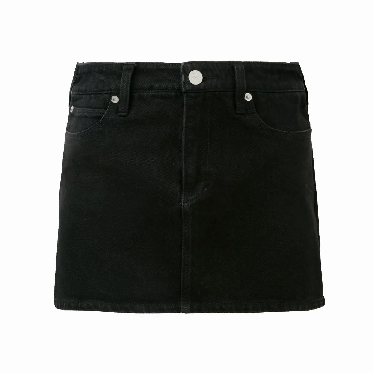 Denim Mini Skirt -Black