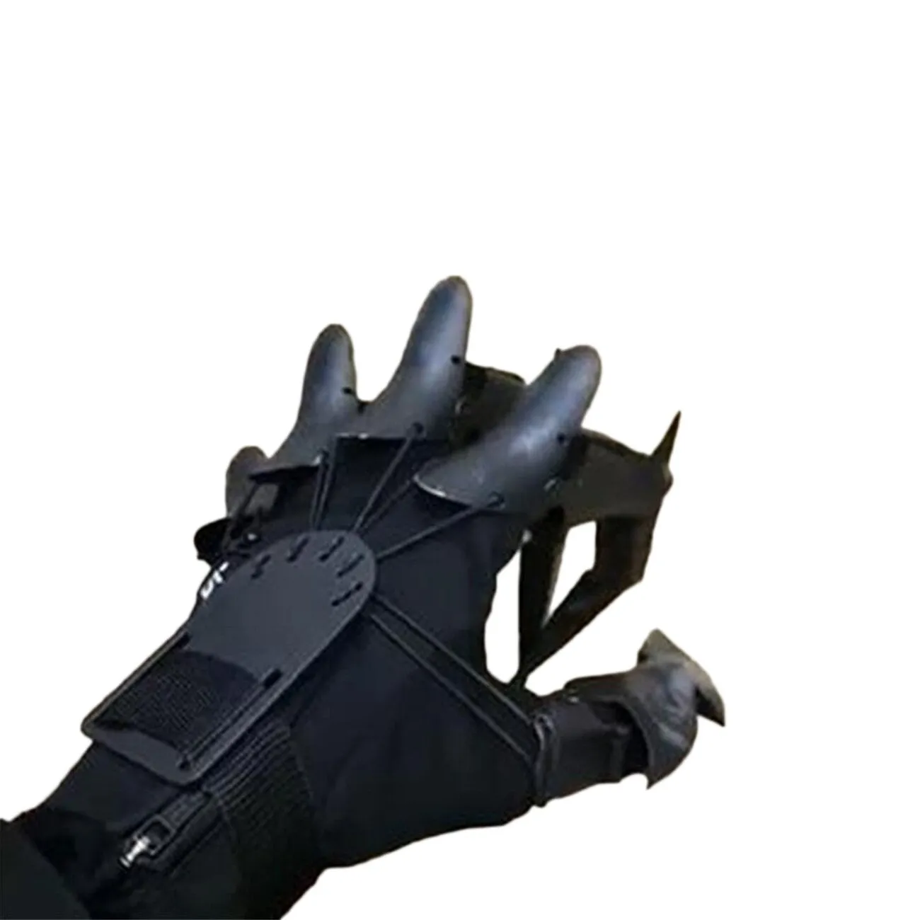 Detachable Knuckle Hand Claws Mechanical Gloves - Black