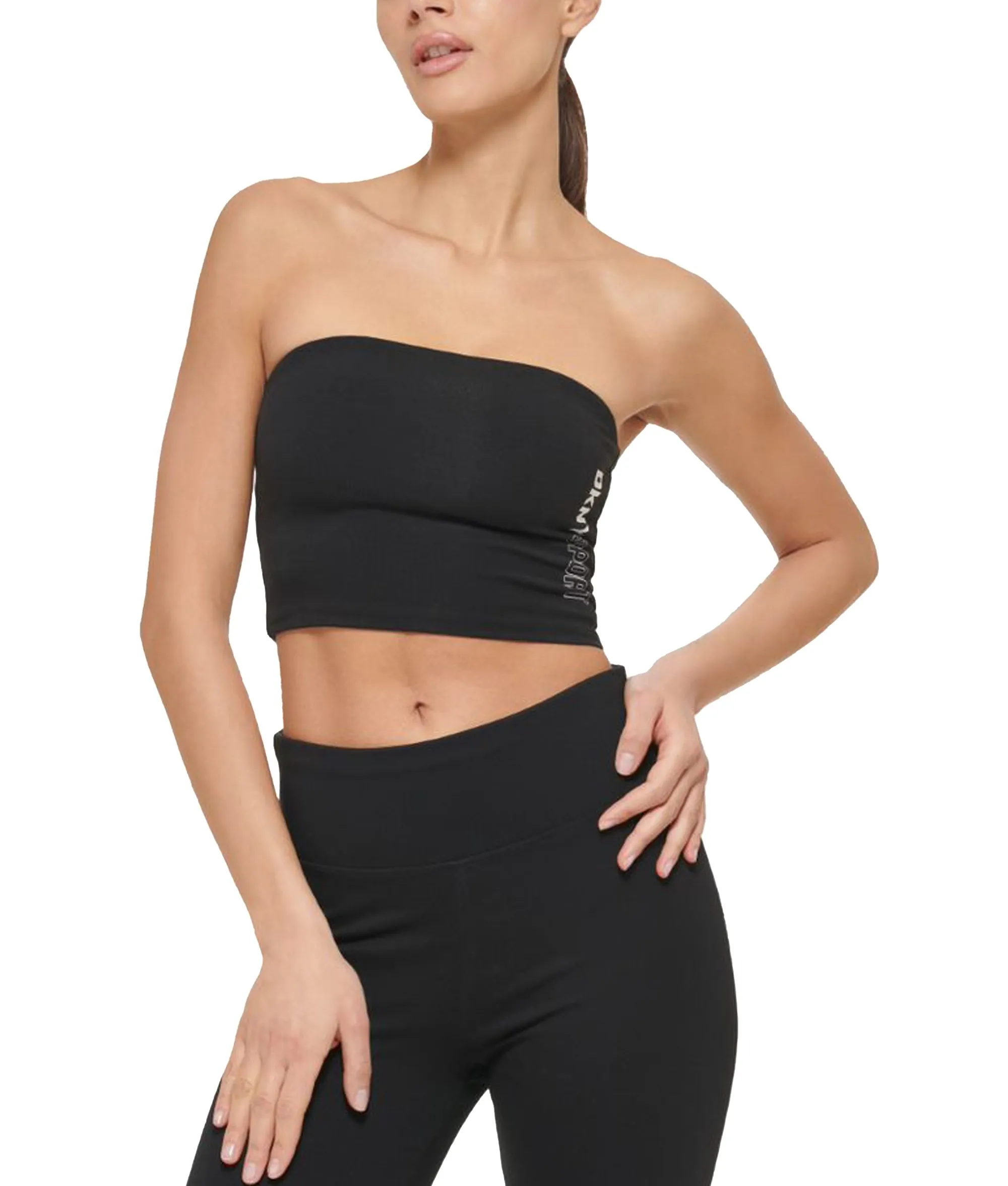 DKNY Sport Logo Tube Top -Black