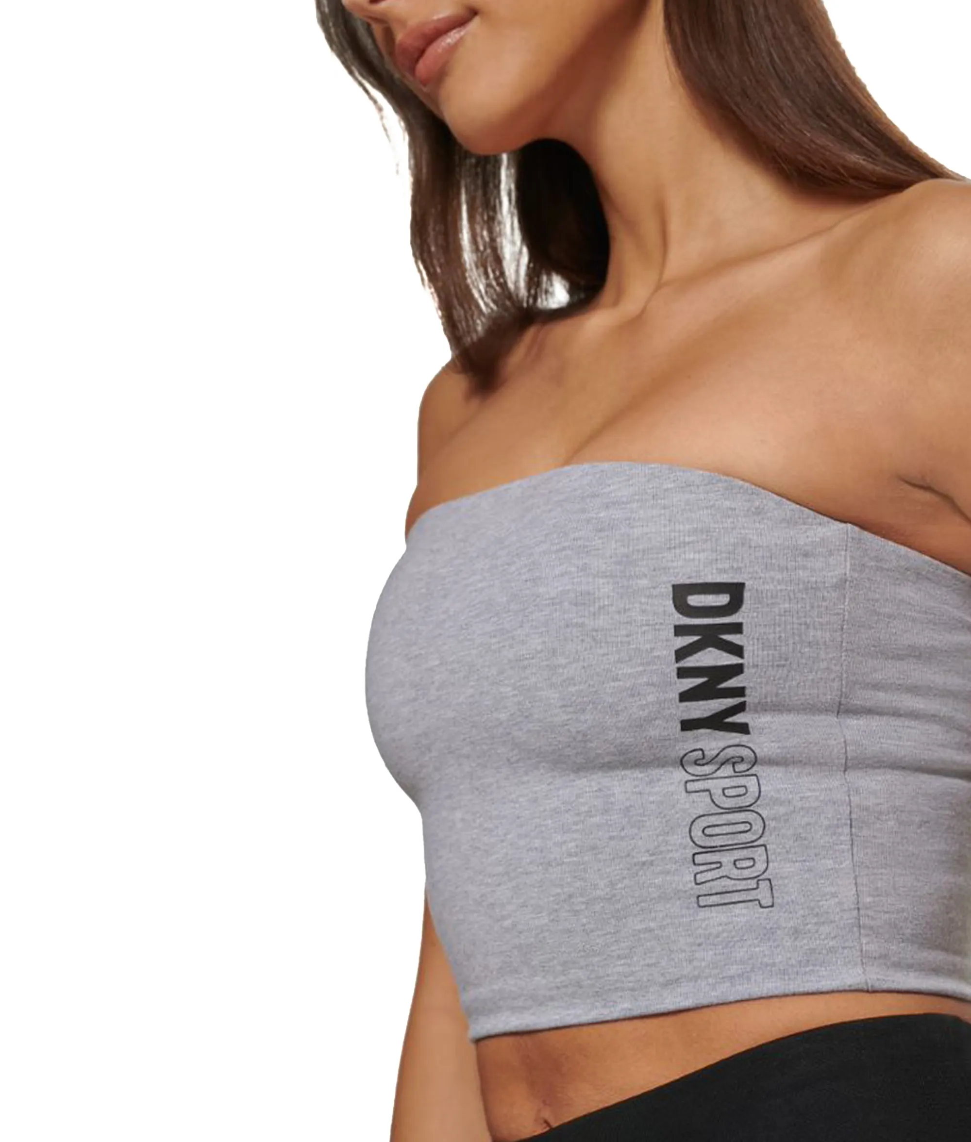 DKNY Sport Logo Tube Top -Grey