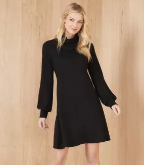 Drape Neck Sweater Dress