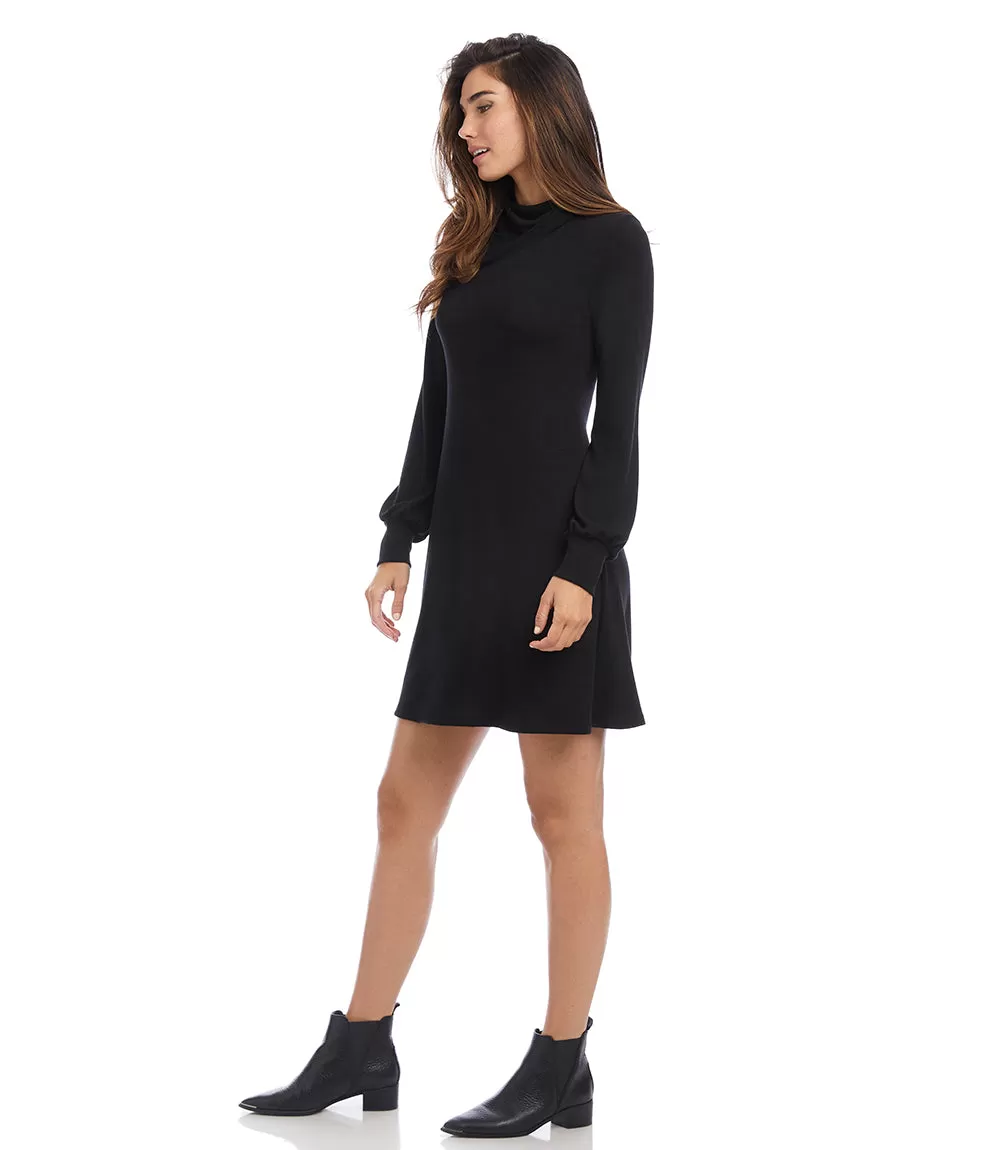 Drape Neck Sweater Dress