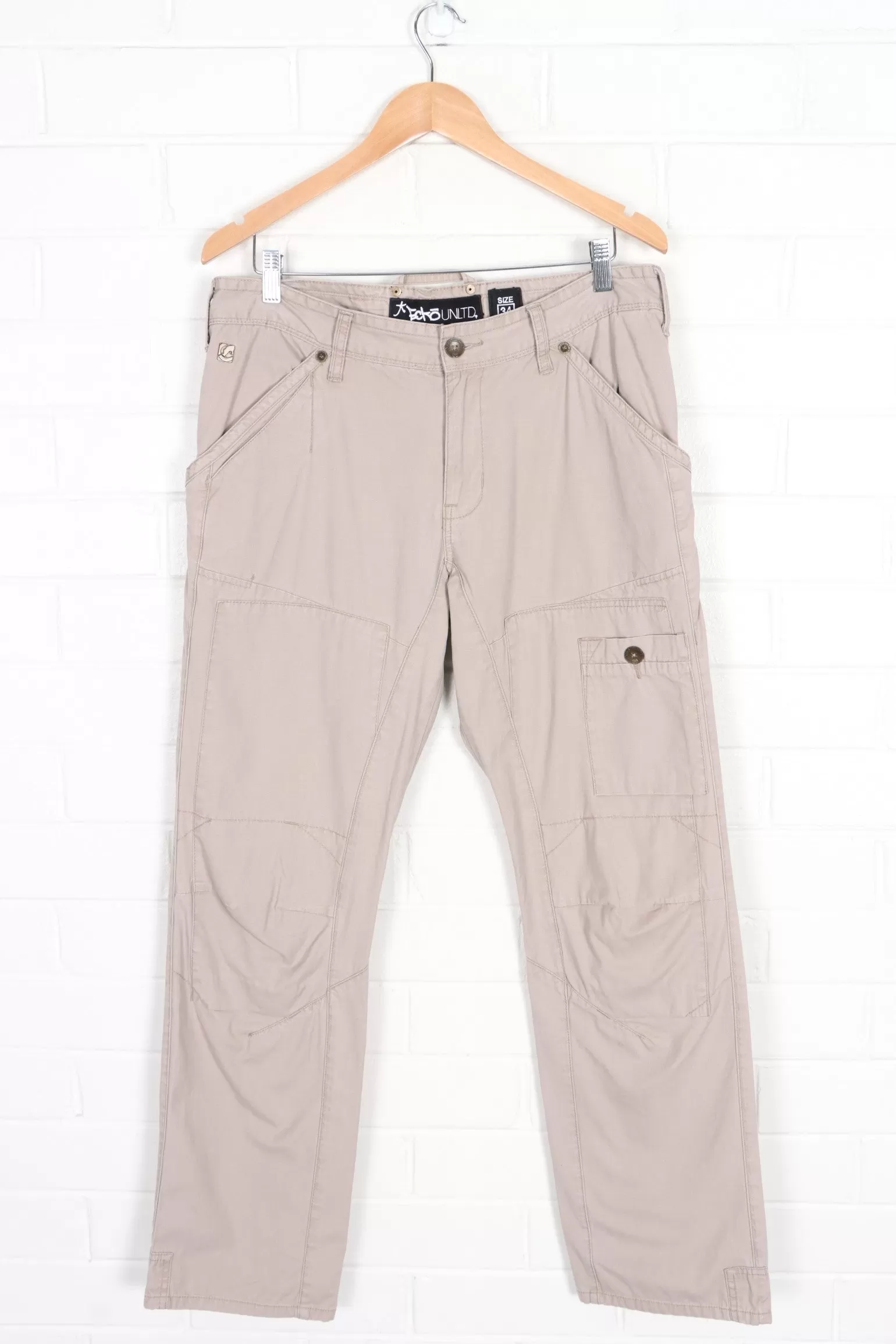 ECKO UNLTD Beige Cargo Pants (34)