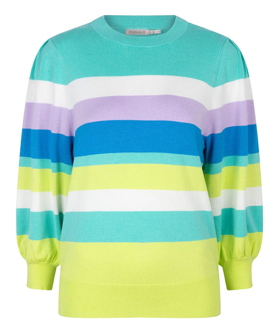 Esqualo Pool Blue Striped Sweater- SP2407024 627