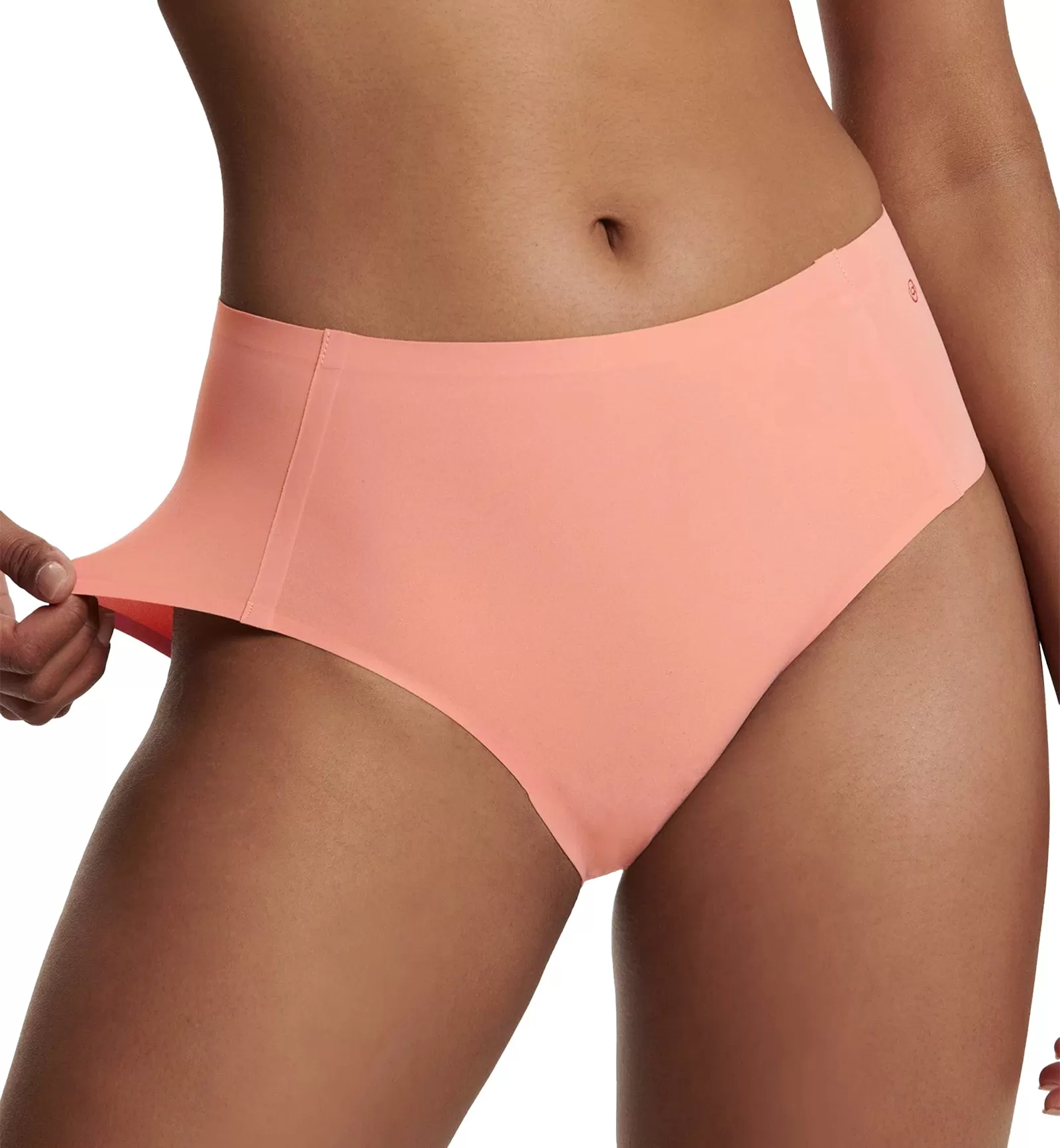 Evelyn & Bobbie High-Waisted Retro Bikini Panty (1704) - Coral