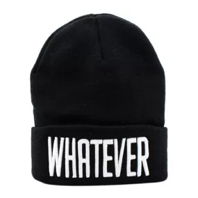 Fashion Winter Cap Women Black Whatever Snapback Hat