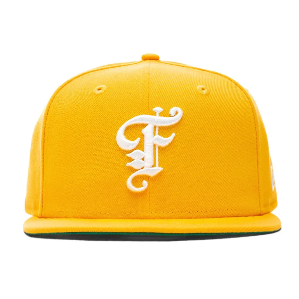 Feature x New Era Old English Fitted Hat - Gold/Off-White