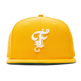 Feature x New Era Old English Fitted Hat - Gold/Off-White