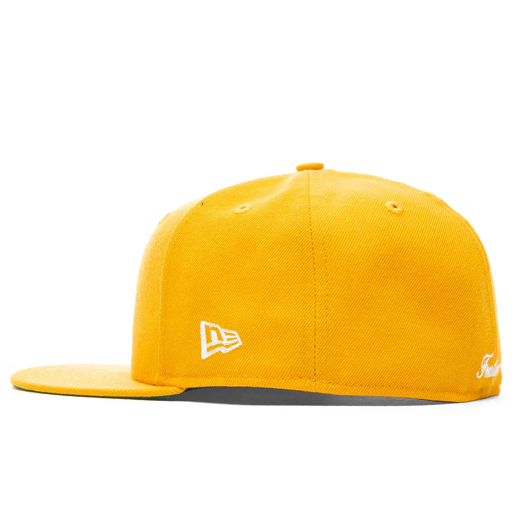 Feature x New Era Old English Fitted Hat - Gold/Off-White