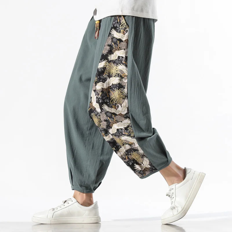 Flower Crane Pants