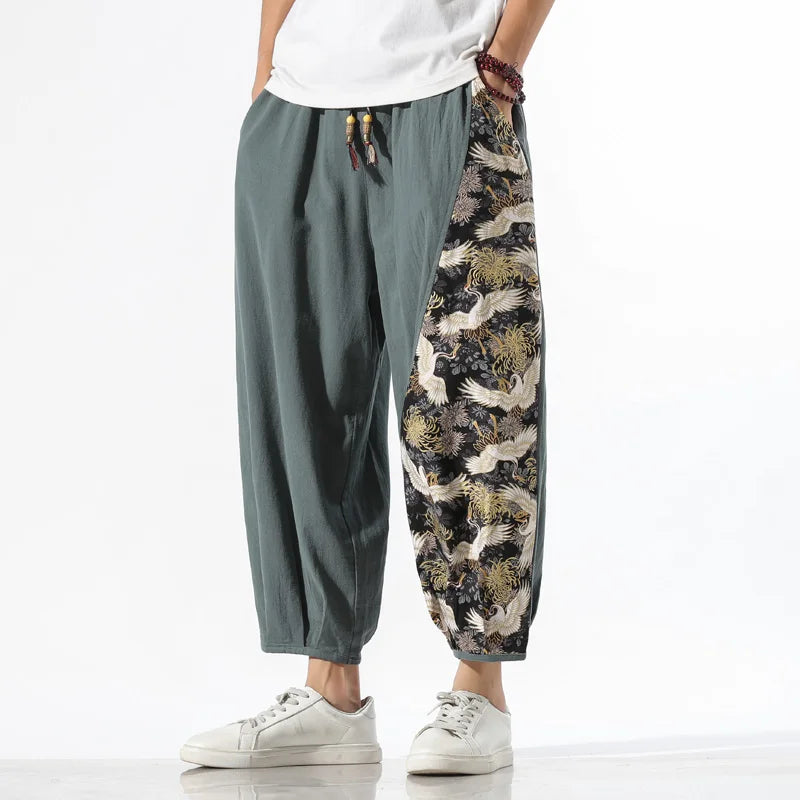 Flower Crane Pants