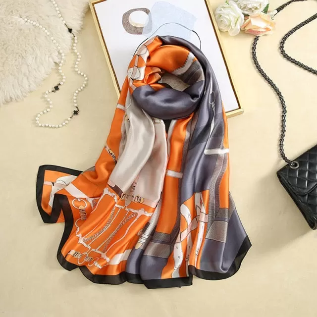 Foulard Echarpe Design Print Lady Beach Stole Head Scarves