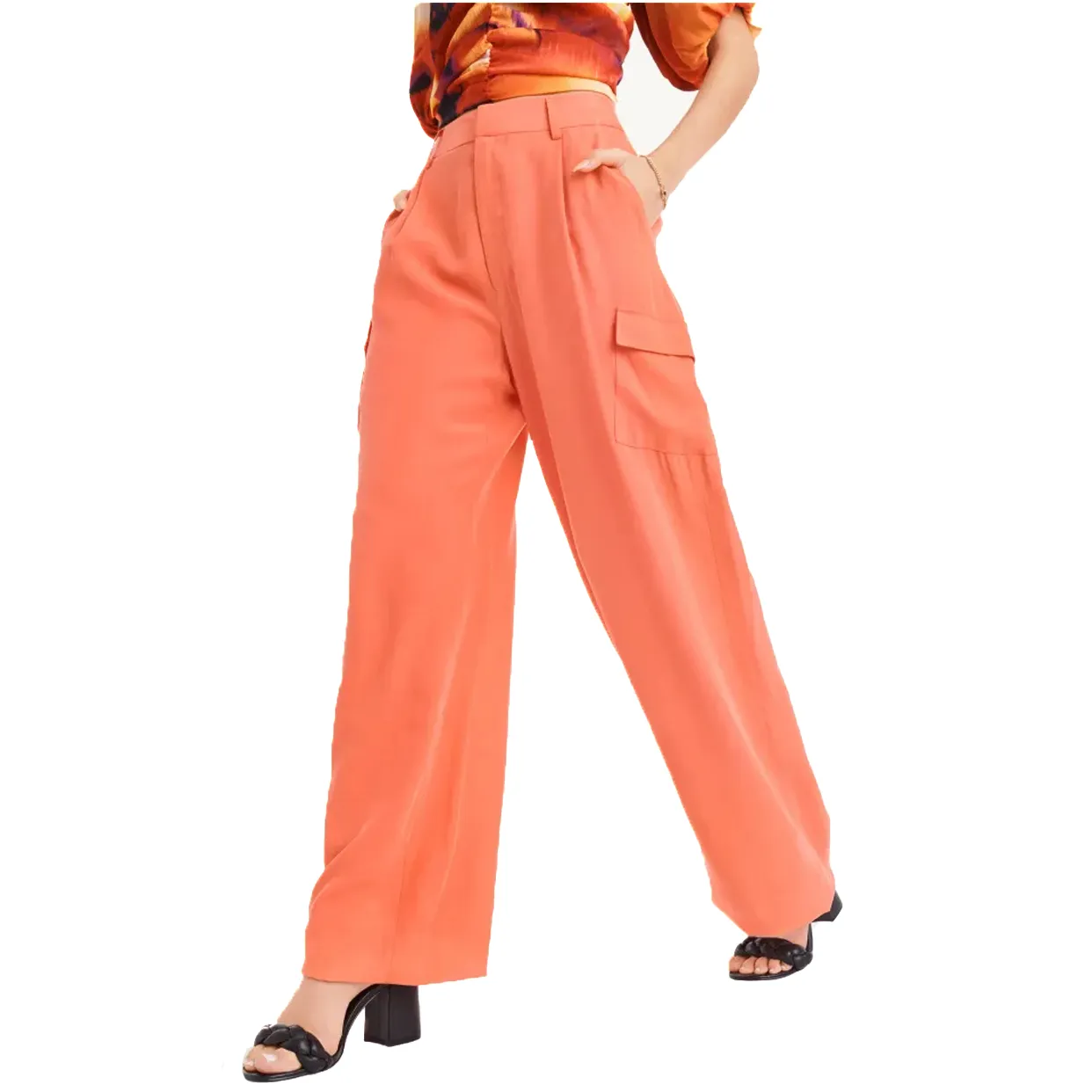 Frosted Twill Trouser -Orange