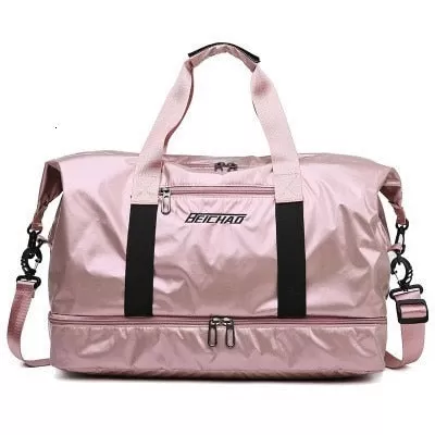 Glossy Gym Bag Dry Wet Travel Fitness Bag For Men & Women