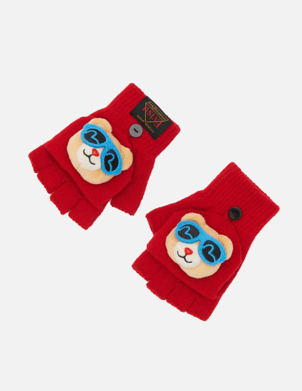 Gloves with 3D Bear Flaps