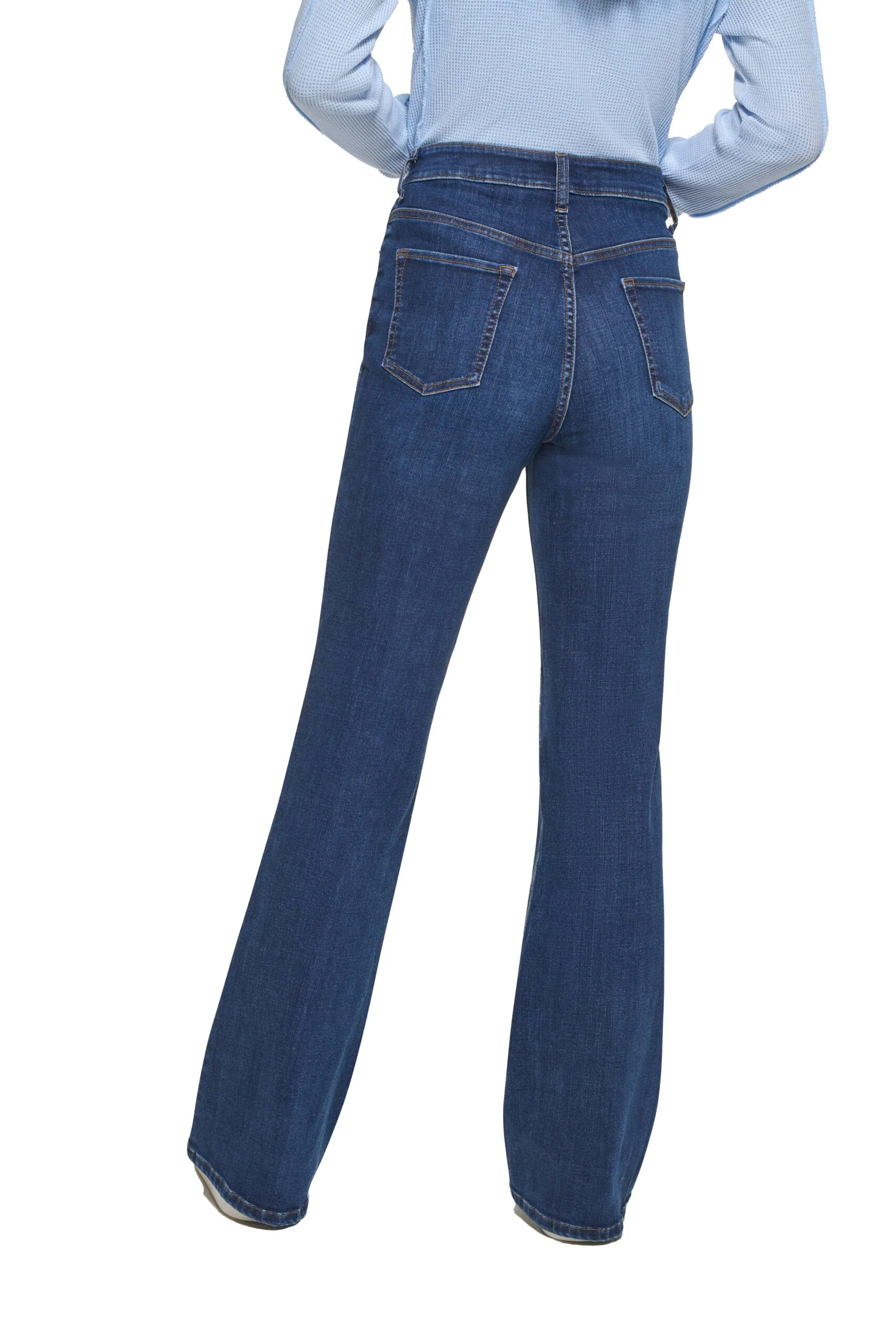 High Rise Flare Jeans – Dark Blue