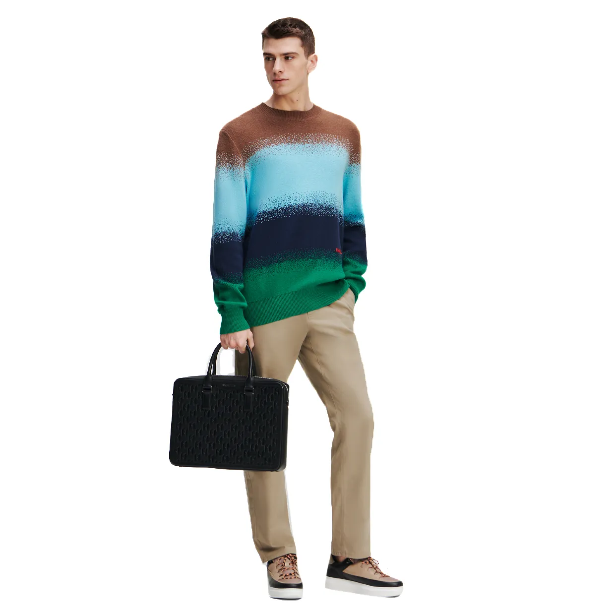 Karl Gradient Stripe Sweater -Multi