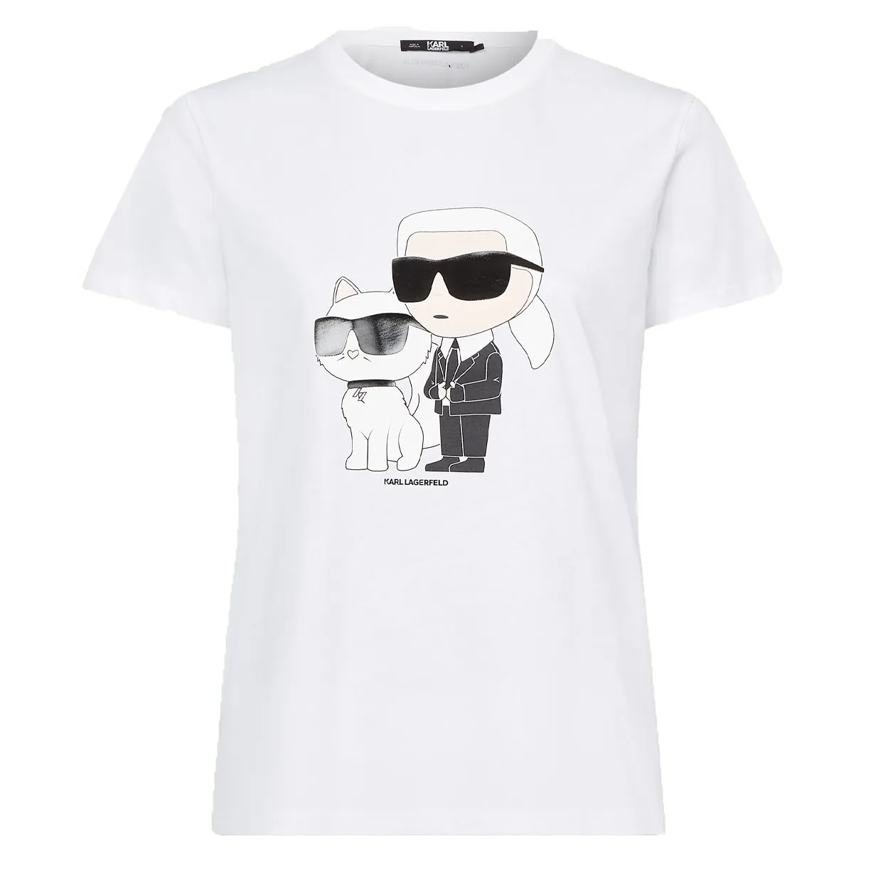 Karl Ikonik Print T-Shirt -White